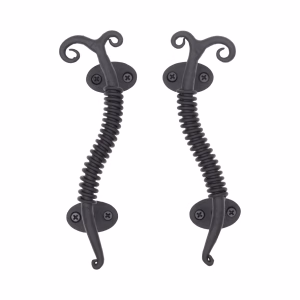 Cast Iron Swirl Pull Door or Cabinet Hardware 7 Inch Pair