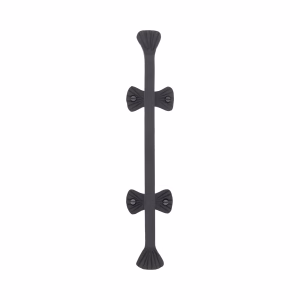 Cast Iron Door Handle with Crimped Ends 11 Inch