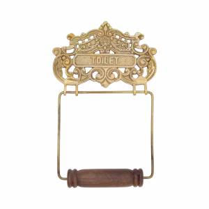 Wall Mounted French Victorian Style Brass Toilet Paper Holder
