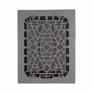 Rectangular Cast Iron Heating Register Grate with Louvers 9 Inches by 12 Inches