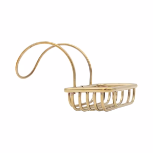Solid Brass Over the Edge Soap Dish for Clawfoot Bath Tubs