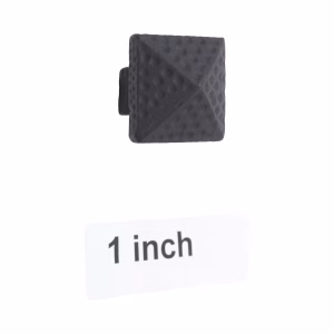 Cast Iron Pyramid Cabinet Knobs Stippled Design 1 Inch