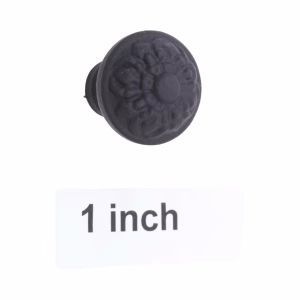 Cast Iron Cabinet Knobs with Spade Design 1 Inch