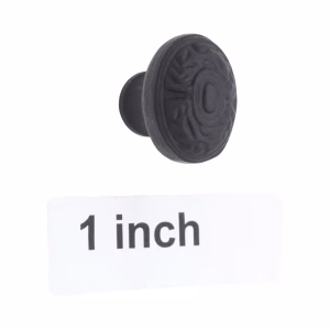 Cast Iron Cabinet Knobs Victorian Design 1 Inch