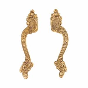 Regal Pair of Victorian Cabinet Pulls in Brass - 2 Finish Choices