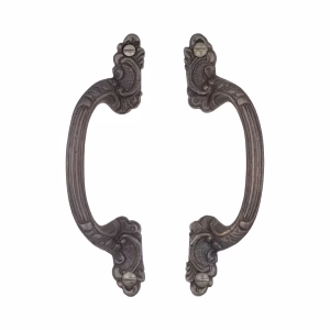 Pair of Victorian Style Cabinet Bail Pulls in Aged Bronze