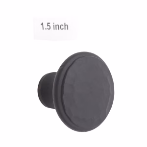 Round Cast Iron Cabinet Knobs with Hammered Top Mission 1.5 Inches