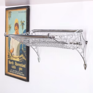 Chrome Finish Train Luggage Rack Bathroom Shelf