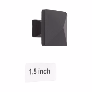 Pyramid Cabinet Knob in Smooth Cast Iron 1.5 Inch