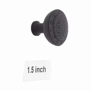 Cast Iron Cabinet Knobs with Weaved Design 1.5 Inches