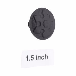 Cast Iron Black Cabinet Knobs Sun Style Design 1.5 Inch Dia.