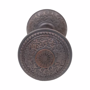 Pair of Rice Door Knobs Solid Brass with Bronze Finish BLOWOUT SALE