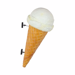 Wall Mounted French Vanilla Ice Cream Waffle Cone for Advertising Sign