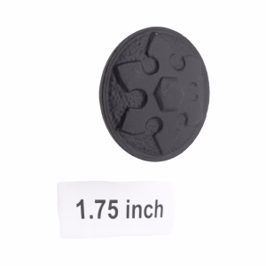 Cast Iron Black Cabinet Knobs Gothic Arrow Sun Style Design 1.75 Inch Dia.