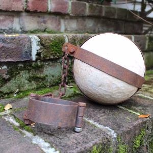 Authentic Stone Ball and Chain Replica 17 Lb Antique Style