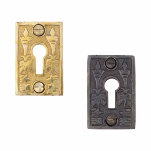 Rectangular Shaped Victorian Escutcheon Keyhole - 2 Finish Choices
