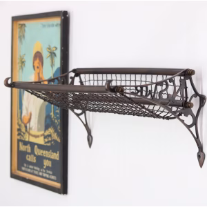 Bronze Train Luggage Rack Vintage Style Bathroom Hall Book Towel Shelf