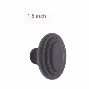Cast Iron Cabinet Knobs Beaded Rope Design 1.5 Inches