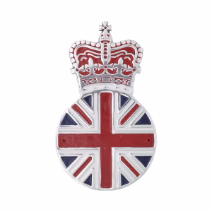 Aluminum British UK Royal Crown Union Jack Flag and Crown Wall Plaque Sign