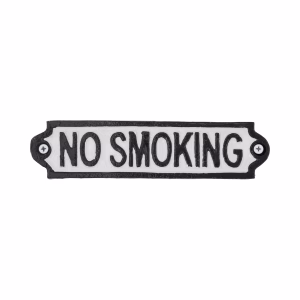 No Smoking Old Fashioned Cast Iron Sign 6.25 Inches