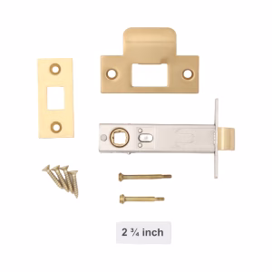 PRIVACY Door Latch Set 2 3/4 Inch Back Set For Interior Doors - Solid Cast Brass