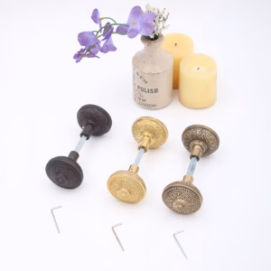 Rice Door Knobs in Solid Brass for Door Sets and Replacement Knobs - 3 Finishes