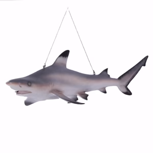 Black Tip Reef Shark Hanging Nautical Theme Sculpture 6 foot Long