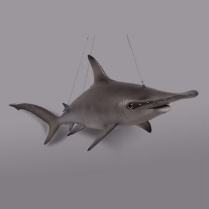 Hanging Hammerhead Shark Nautical Sculptures for Beach or the Sea