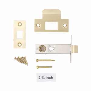 PRIVACY Door Latch Set 2 3/8 Inch Back Set For Interior Doors - Solid Cast Brass