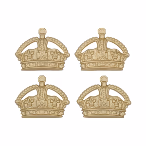 English Phone Booth Emblem Gold Painted Finish Royal Crown Box Set of Four