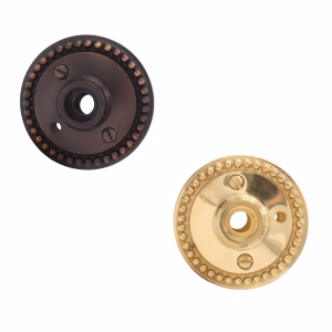 PRIVACY Solid Cast Brass 2.5 Inch Dia Rosette Door Back Plate - 2 Finish Options
