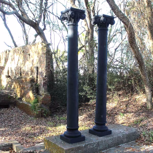 Pair of Porch or Garden Pillar Columns Plinth Post Non Rust or Rot Aluminum
