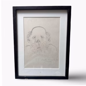 Caroline Duriex New Orleans Drawing of Socrates Rare Tulane and LSU Professor