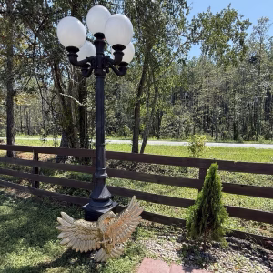 Large Wall Hanging Aluminum Eagle Statue - Outdoor or Indoor - 41 Inches Wide