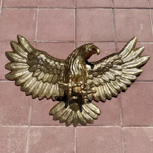 Large Wall Hanging Aluminum Eagle Statue - Outdoor or Indoor - 41 Inches Wide