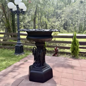 Large Garden Urn Swan Motif – 50 Inches Tall