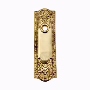 Sale Pair of Solid Cast Brass Orlean Door Plates - Overstock Blowout Sale