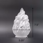 glass flame shade shown up close